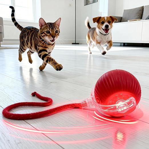 Interactive Rolling Dog Toy – 360° Electric Smart Rolling Ball for Dogs and Cats